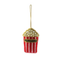 Cotton Popcorn Ornament with Glass Beads, Faux Pearls & Embroidery - 4-1/4-in - Mellow Monkey