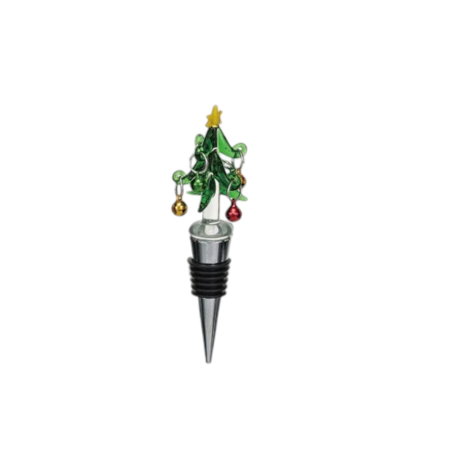 Glass Holiday Icon Zinc Alloy Wine Stopper - Mellow Monkey