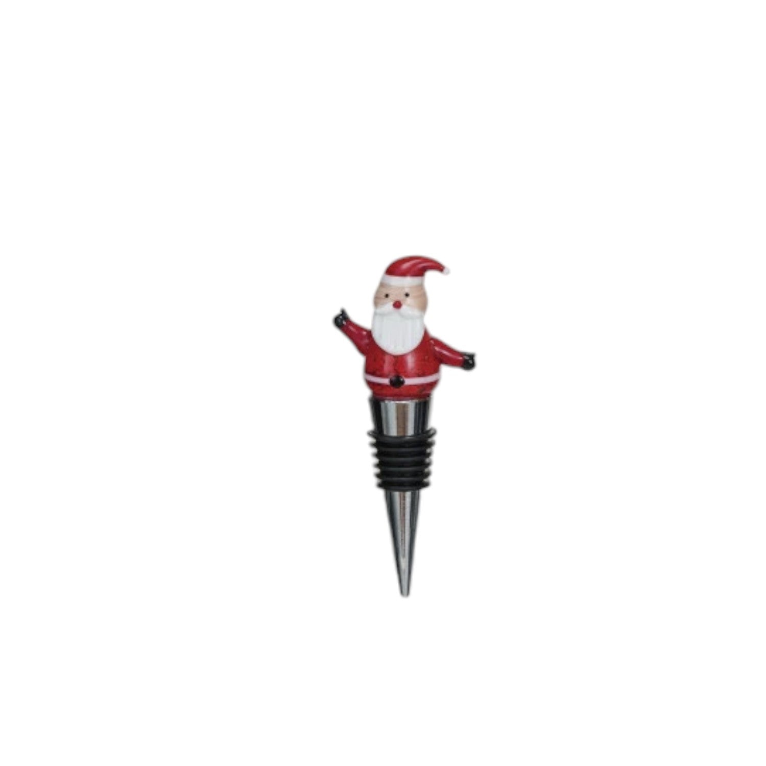 Glass Holiday Icon Zinc Alloy Wine Stopper - Mellow Monkey