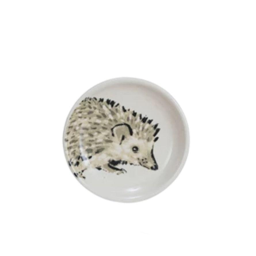 Round Stoneware Dish with Winter Imagery - 3-in - Mellow Monkey