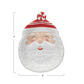 Hand-Painted Ceramic Santa Shaped Plate - 7-in - Mellow Monkey