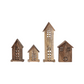 Carved Mango Wood Houses - Set of 4 - Mellow Monkey