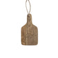 Mango Wood Cheese or Cutting Board with Etched Holiday Sentiment - 7-1/4-in - Mellow Monkey