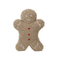 Fabric Bouclé Gingerbread Man Shaped Pillow - 14-1/2-in - Mellow Monkey