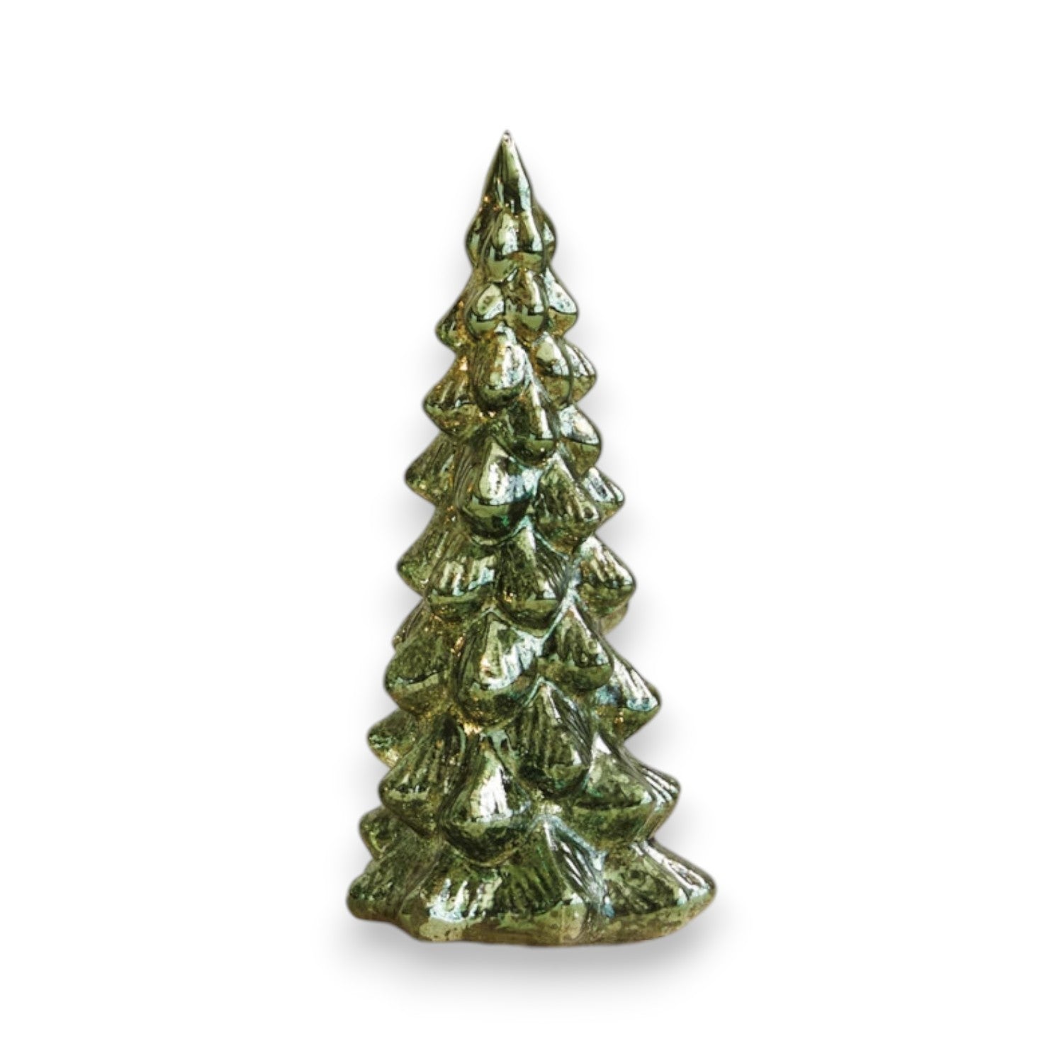 Green Mercury Glass LED Tree - Mellow Monkey