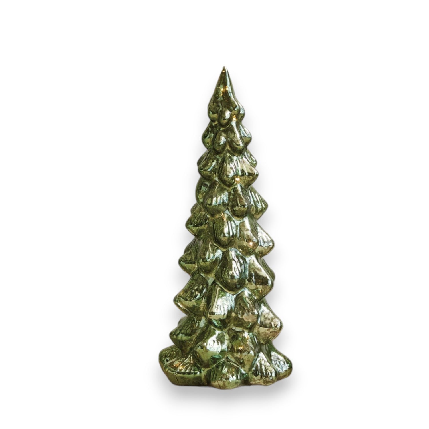 Green Mercury Glass LED Tree – Mellow Monkey