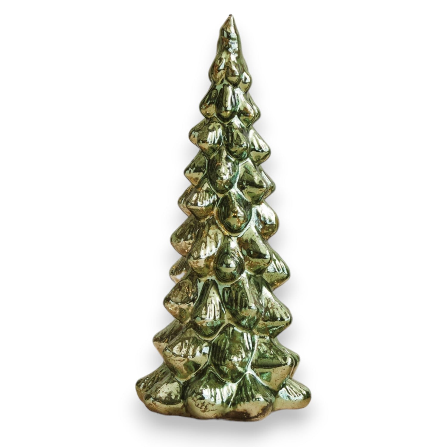 Green Mercury Glass LED Tree – Mellow Monkey