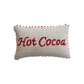 Hot Cocoa - Cotton Blend Tufted Lumbar Pillow with Pom Pom Trim - 20" - Mellow Monkey