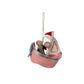 Wool Felt Animal in Sailboat Ornament - 5-in - Mellow Monkey