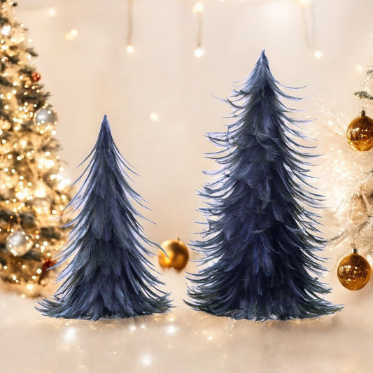 Navy Feather Holiday Tree - Mellow Monkey
