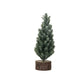 Faux Evergreen Tree with Wood Base and Snow Finish - Mellow Monkey