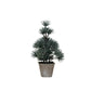 Faux Evergreen Tree in Paper Pot with Snow Finish - Mellow Monkey