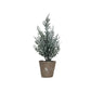 Faux Evergreen Tree in Paper Pot with Snow Finish - Mellow Monkey