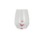 Santa - Stemless Wine Glass with Holiday Figure Inside - 12-oz. - Mellow Monkey