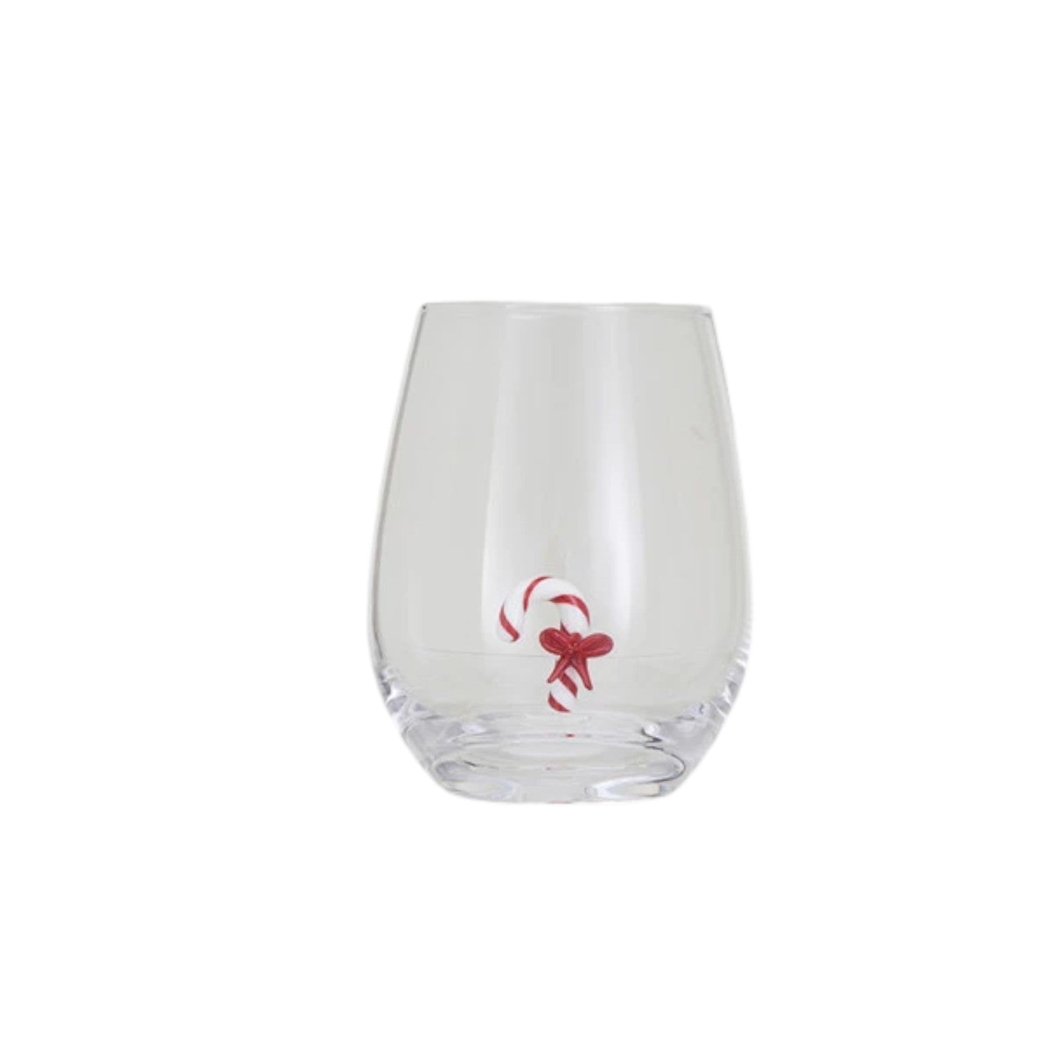 Snowman - Stemless Wine Glass with Holiday Figure Inside - 12-oz