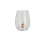 Reindeer - Stemless Wine Glass with Holiday Figure Inside - 12-oz. - Mellow Monkey