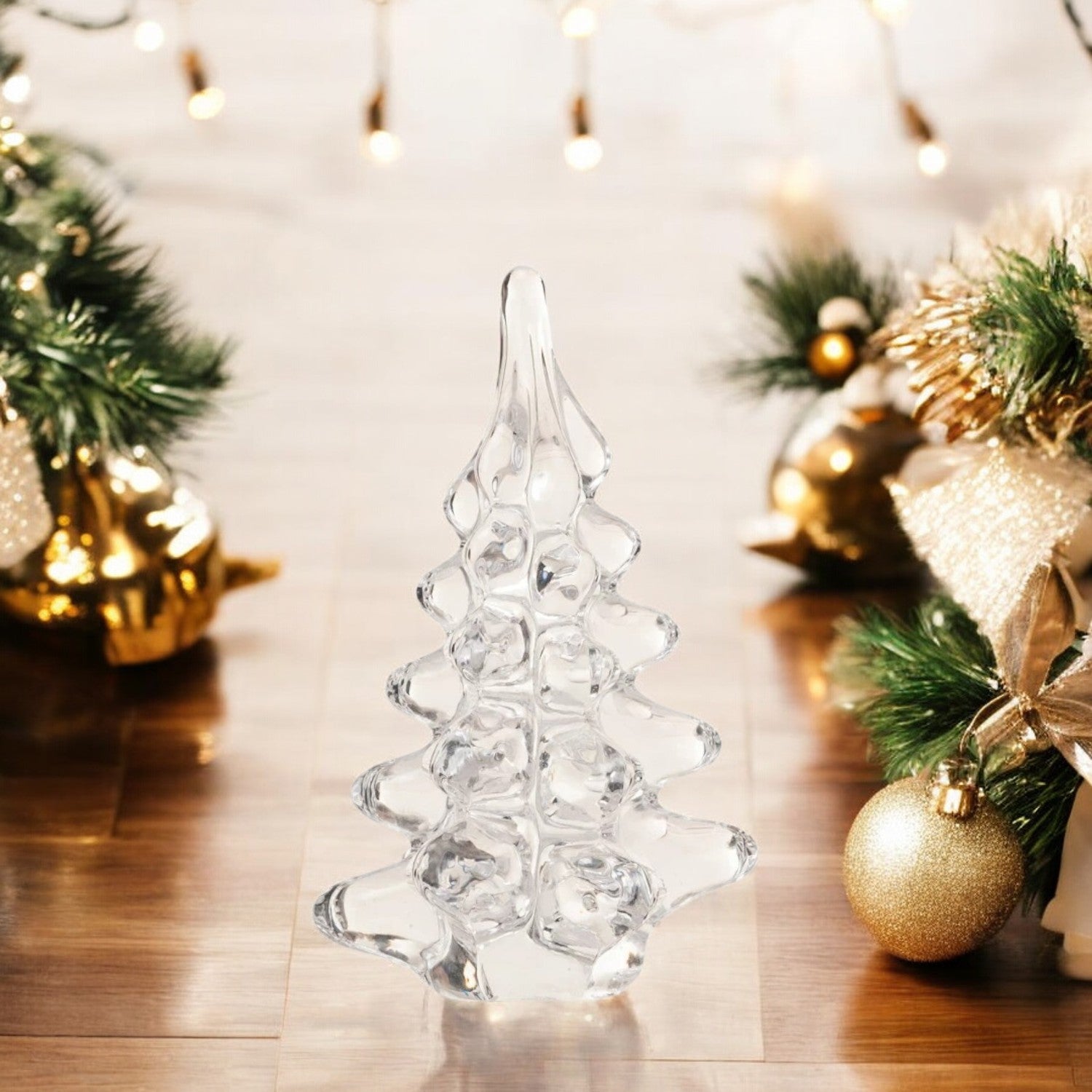 Clear Glass Christmas Tree - 4-1/4-in - Mellow Monkey