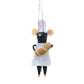 Handmade Wool Felt Chef Mouse Ornament - 5-1/2-in - Mellow Monkey