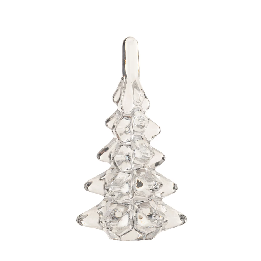 Clear Glass Christmas Tree - 6-1/4-in - Mellow Monkey