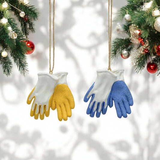 Resin Gardening Gloves Ornament - 2-1/2-in - Mellow Monkey