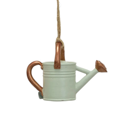 Resin Watering Can Ornament - 2-1/4-in - Mellow Monkey