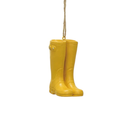 Resin Rain Boots Ornament - 2-1/2-in - Mellow Monkey