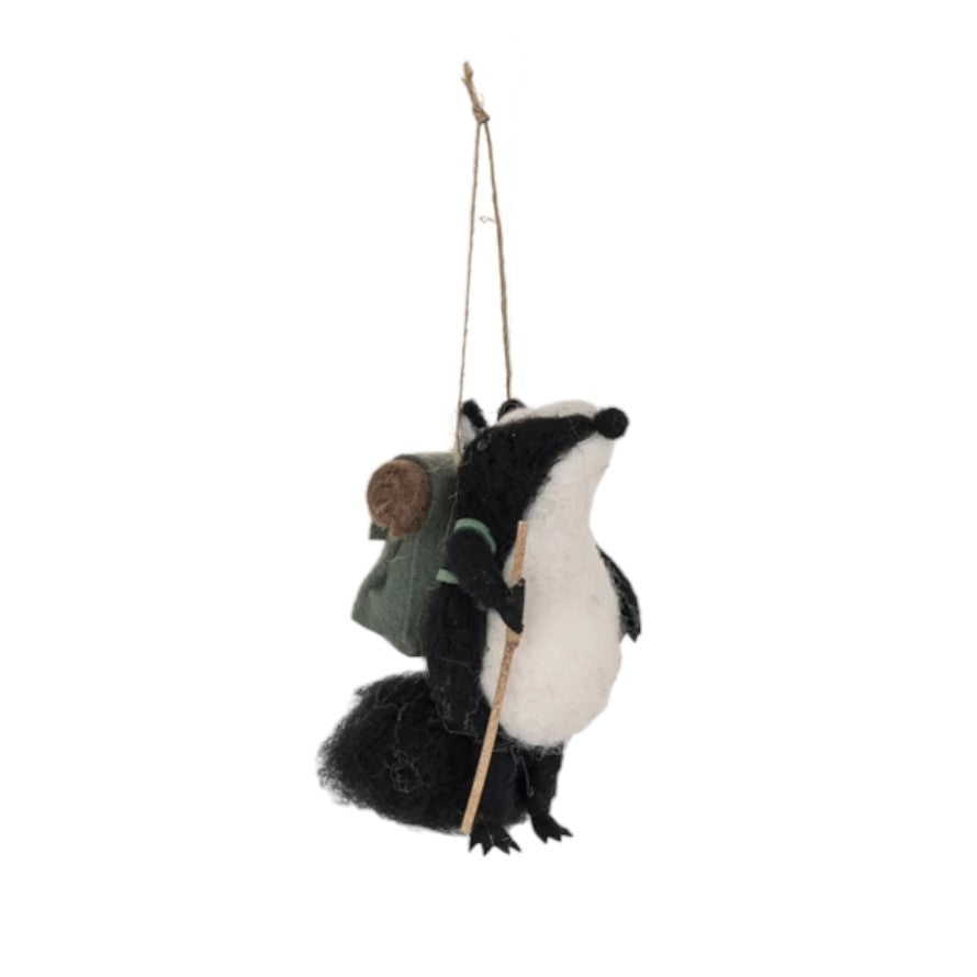 Handmade Wool Felt Forest Animal Ornament - 5-3/4-in - Mellow Monkey