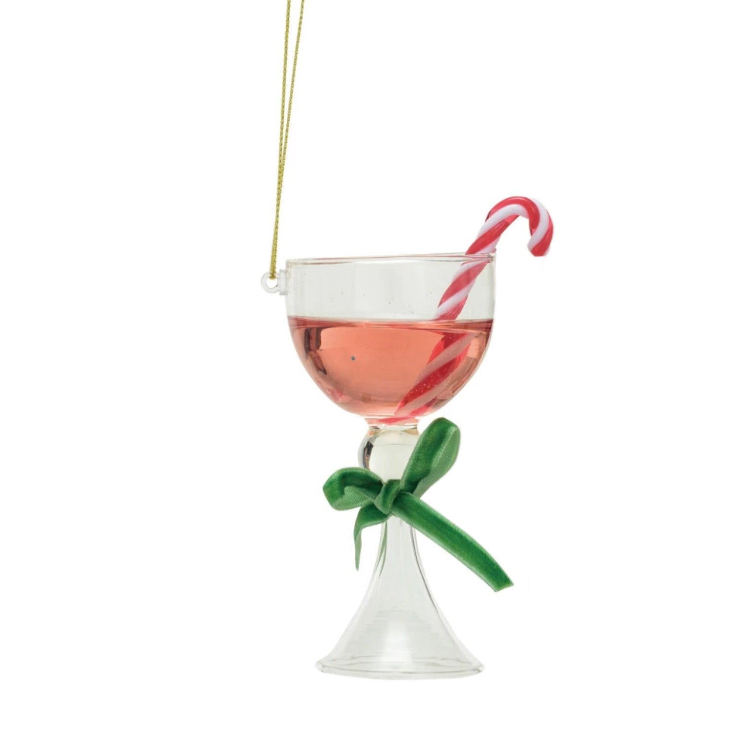 Glass Cocktail Ornament - 5-in - Mellow Monkey