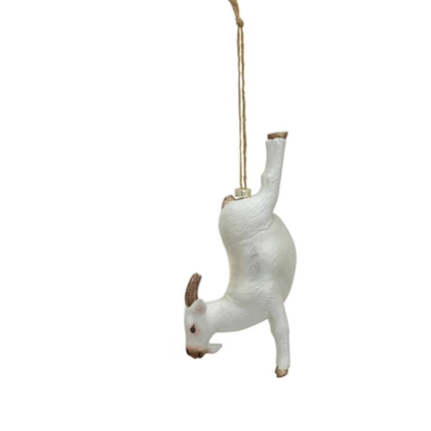 Mercury Glass Farm Animal In Yoga Pose Ornament - Mellow Monkey