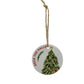 Holiday Saying Round Stoneware Ornament - 2-1/4-in - Mellow Monkey