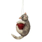 Festive Wool Felt Cat Ornament - Mellow Monkey