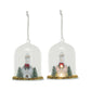 Light Up House/Church in Glass Cloche Ornament - 4-1/2-in - Mellow Monkey