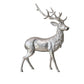28"L x 18"W x 41"H Cast Aluminum Reindeer, Silver Finish, KD - Mellow Monkey