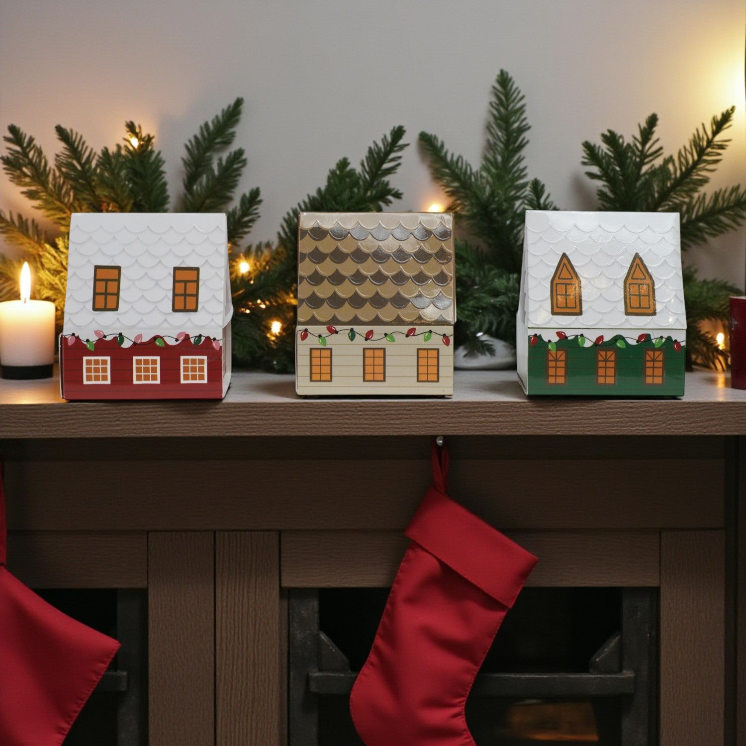 Safety Matches in House Shaped Matchbox - 4-1/4-in - Mellow Monkey