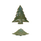 Stoneware Ribbed Tree Shaped Plate, Blue & Green (Each Will Vary)