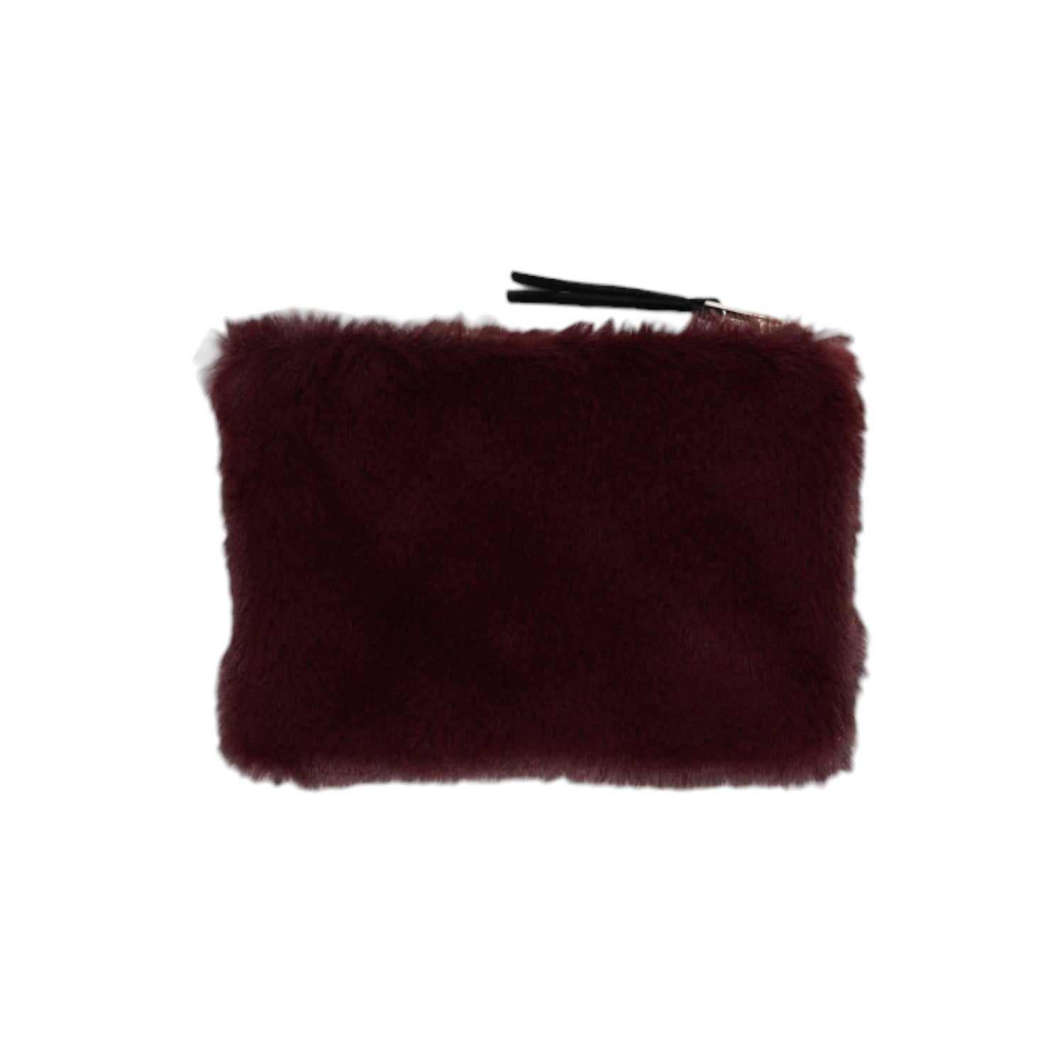Faux Fur Fabric Zip Pouch - 6-1/2-in - Mellow Monkey
