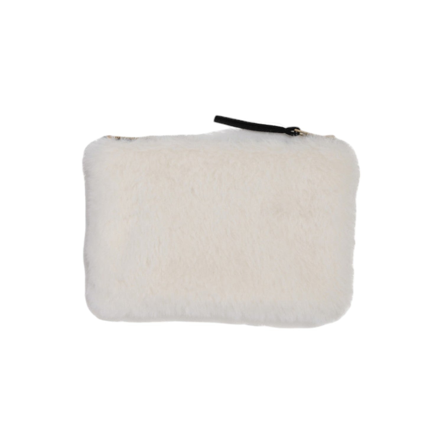 Faux Fur Fabric Zip Pouch - 6-1/2-in - Mellow Monkey