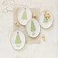 Oval Stoneware Dish with Christmas Tree, Word, 4 Styles © - Mellow Monkey