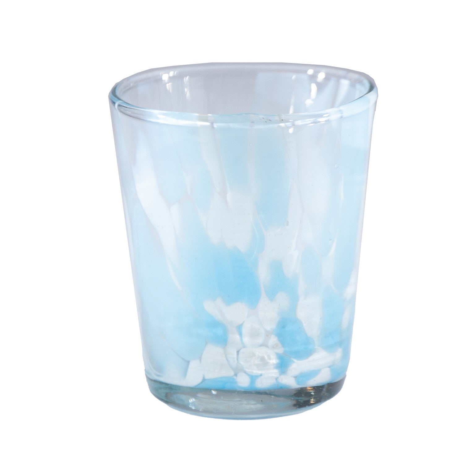Blue and White Confetti Glass Tealight/Votive Holder - Mellow Monkey