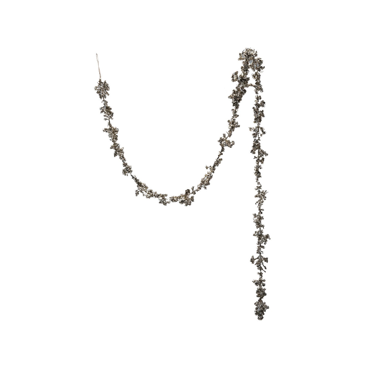 72"L x 2-3/4"H Foam Ball Garland with Glitter, Champagne Finish - Mellow Monkey