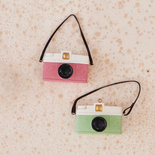 Resin Camera Ornament - 2-1/4-in - Mellow Monkey