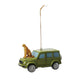 Resin Safari Vehicle Ornament with Cheetahs - 4-in - Mellow Monkey