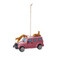 Resin Safari Vehicle Ornament with Cheetahs - 4-in - Mellow Monkey