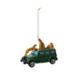 Resin Safari Vehicle Ornament with Cheetahs - 4-in - Mellow Monkey