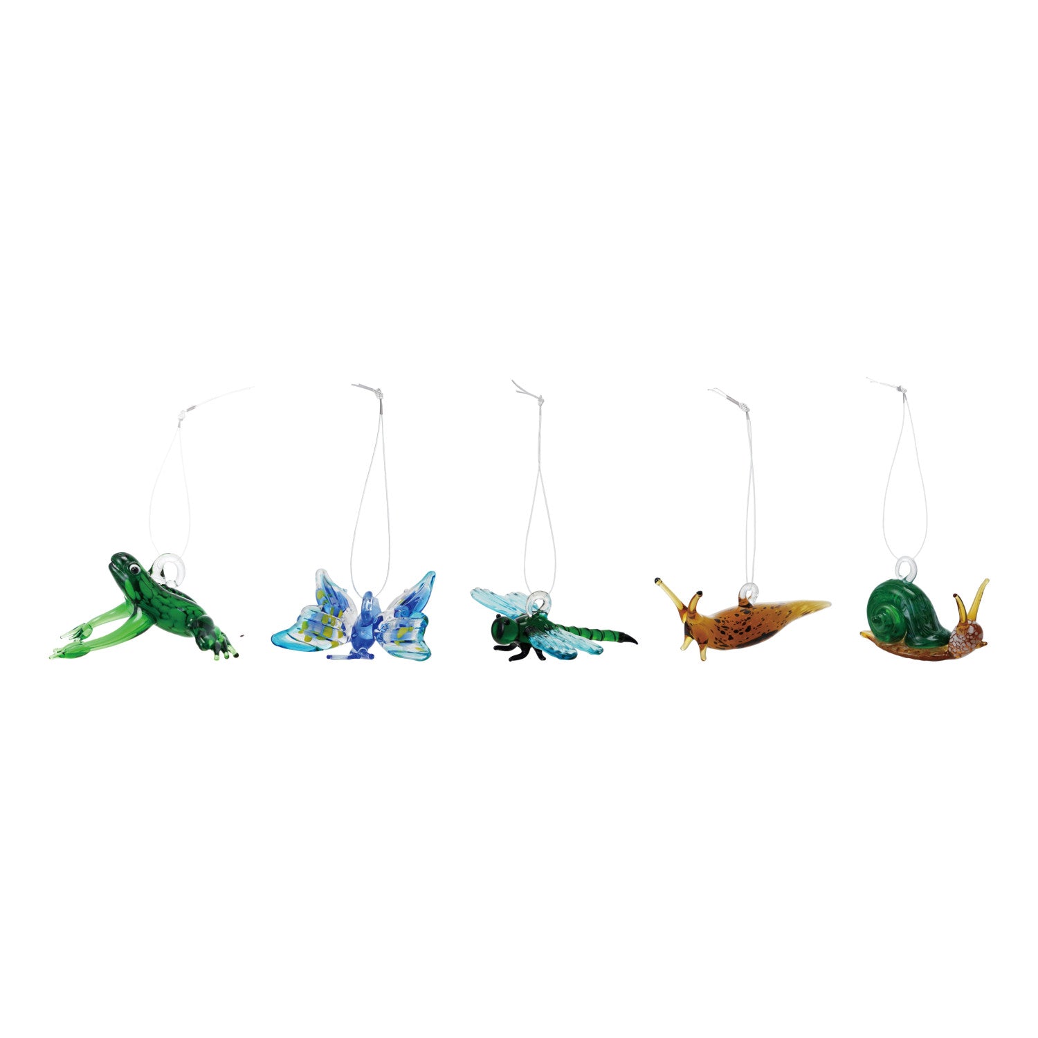 Handmade Glass Garden Critter Ornament, 4 Styles