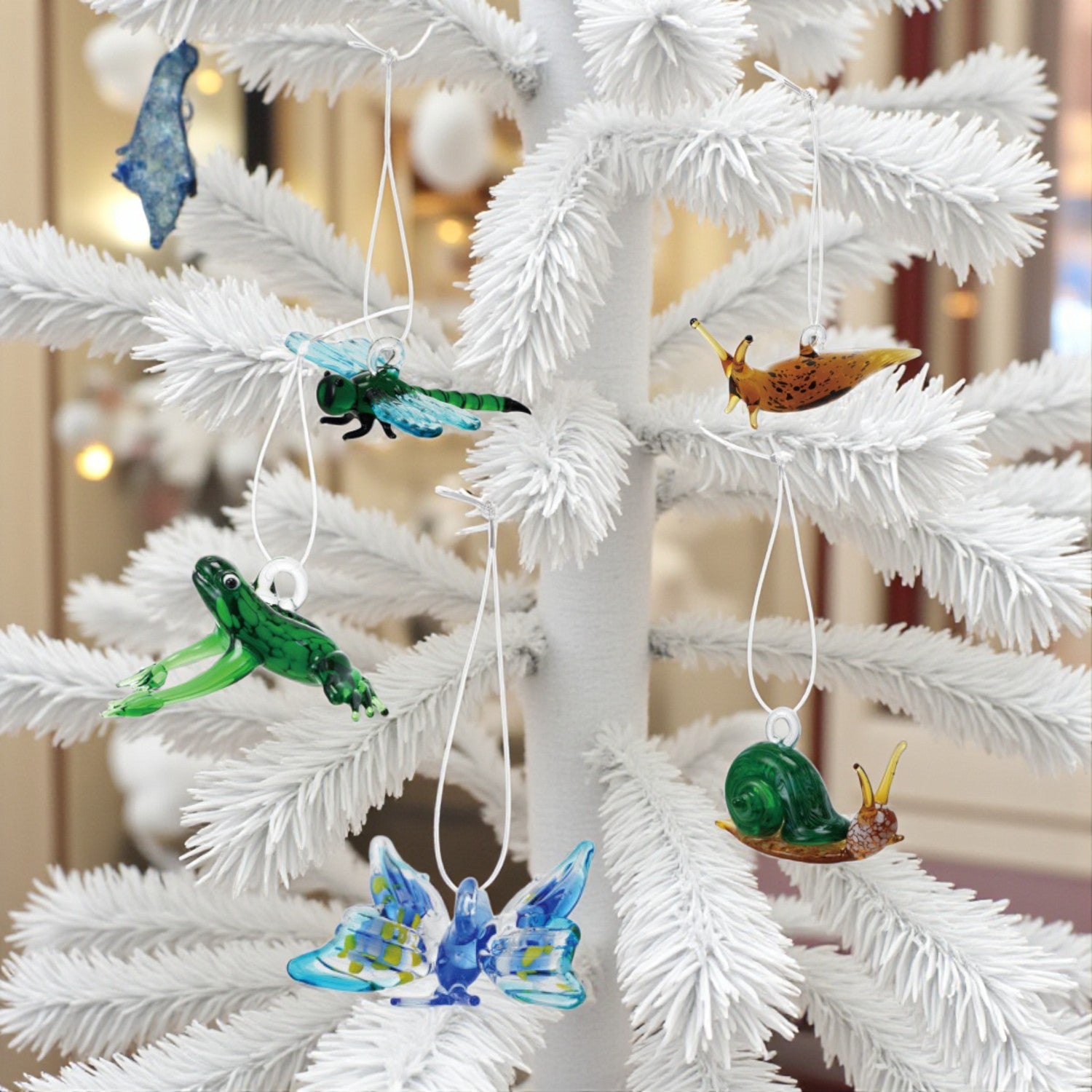 Handmade Glass Garden Critter Ornament - 2-1/2-in - Mellow Monkey