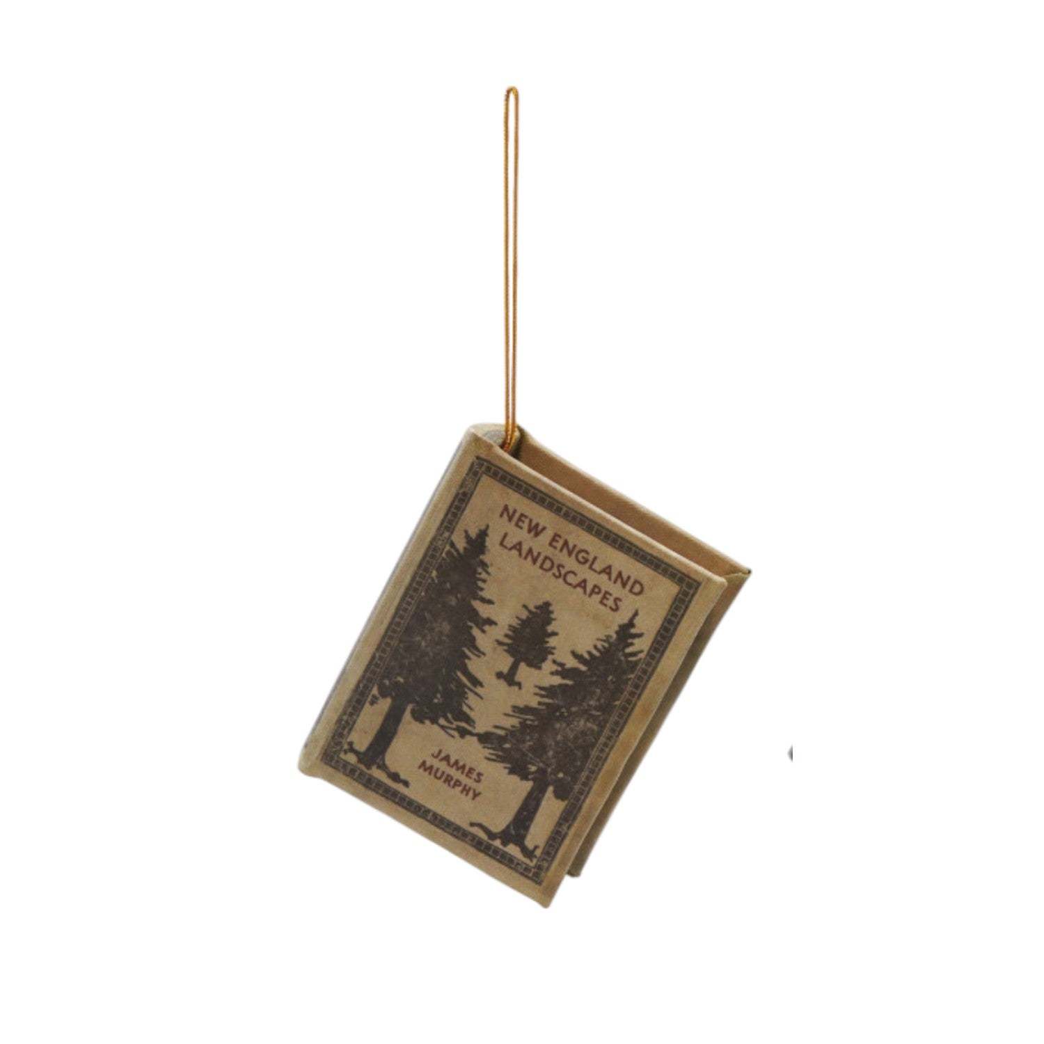 MDF & Fabric Book Ornament - 4 Styles - 3-3/4-in - Mellow Monkey