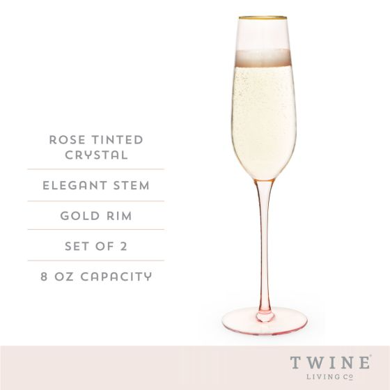 Rose Champagne Flute Set - Mellow Monkey