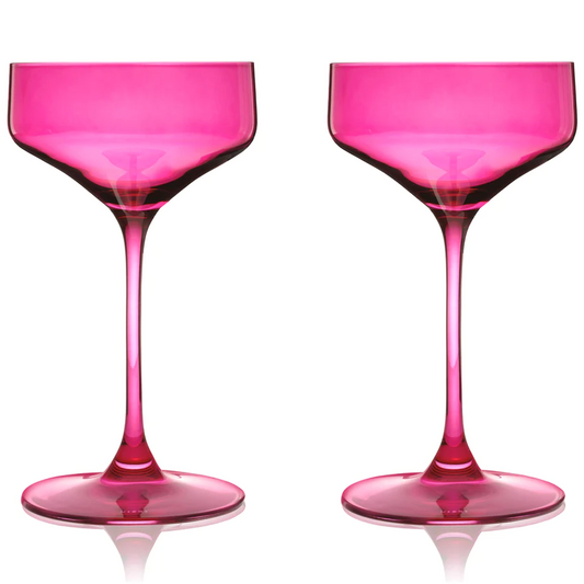 Berry Crystal Cocktail Glass Set - Mellow Monkey