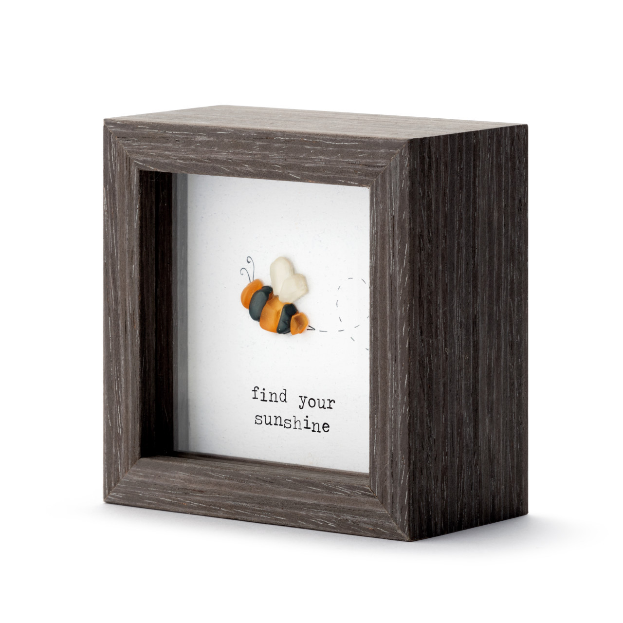 Find Your Sunshine - Sharon Nowlan Shadow Box - 4 x 4 in - Mellow Monkey